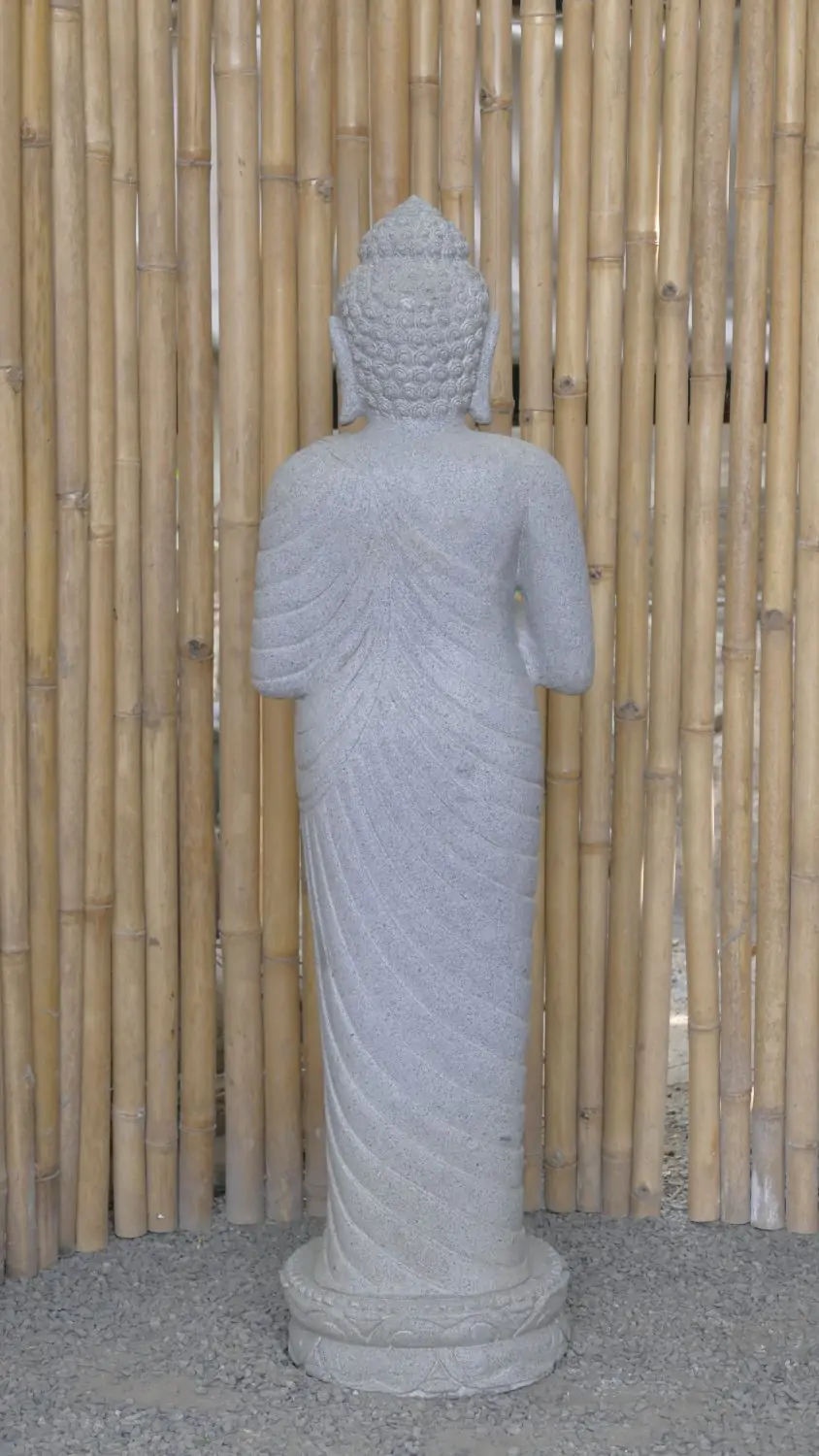  Product image 8 of the product “Standing Buddha made of Riverstone, position Namaskara , H. 125cm. ”